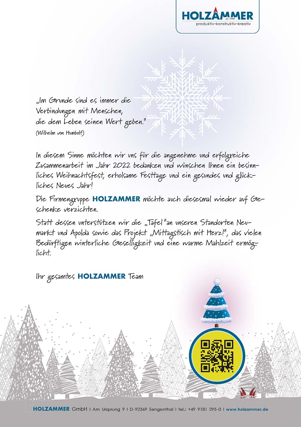 Holzammer Weihnachtsbrief News 131222